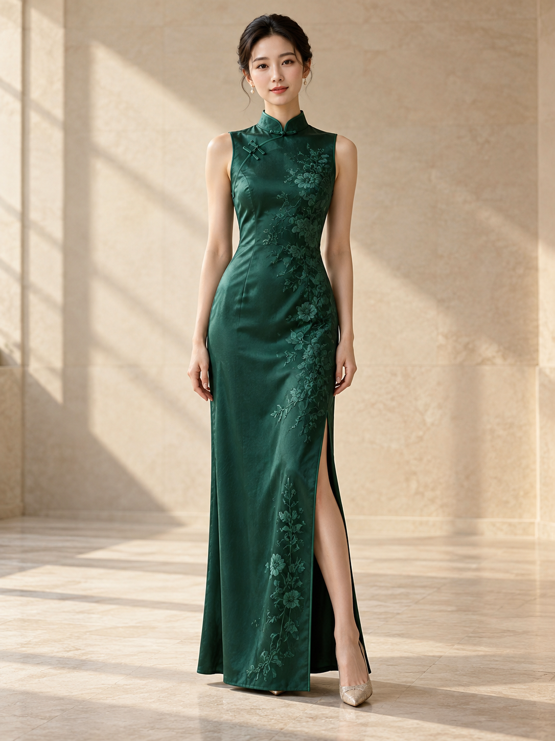 Jade Evening Cheongsam — design visualization
