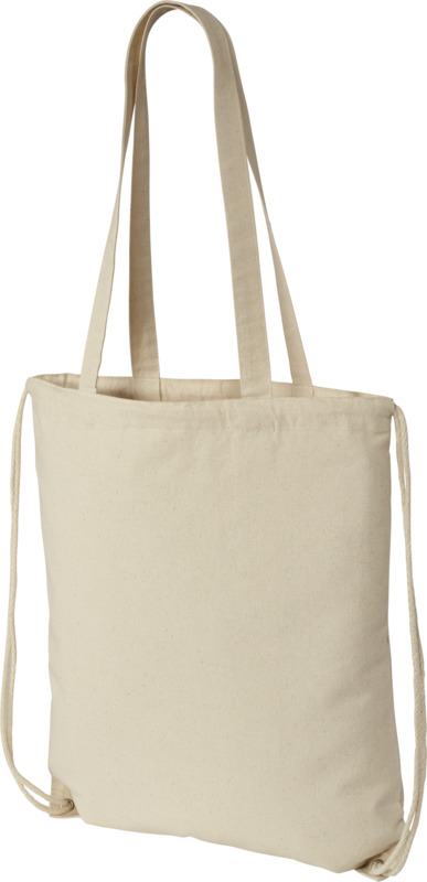 Eliza 240 g/m² cotton drawstring bag 6L in Natural